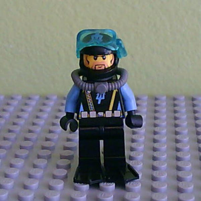 LEGO Minifigure-Aquaraider Diver 6 with Black Flippers-Aquazone / Aquaraiders II-AQU025-Creative Brick Builders